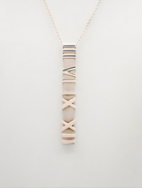 Tiffany & Co. Jewelry - Tiffany And Co Silver Atlas Vertical Bar Pendant Necklace - Women Jewelry 925